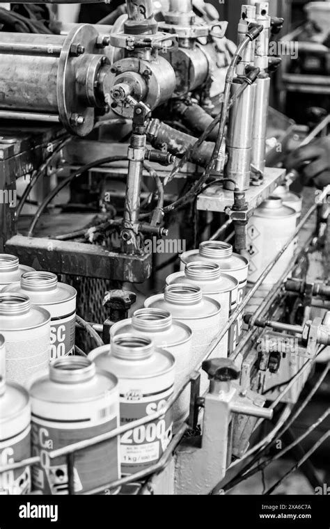 The Interior Of A Glue And Adhesives Assembly Line In A Factory In