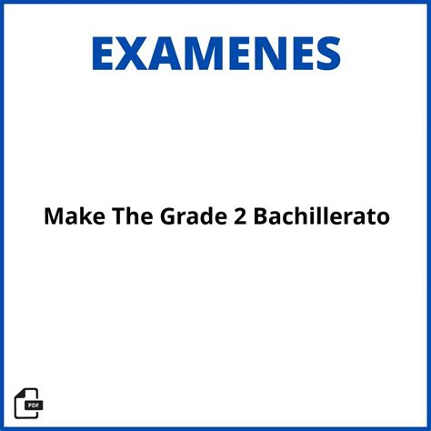 grade  bachillerato examenes