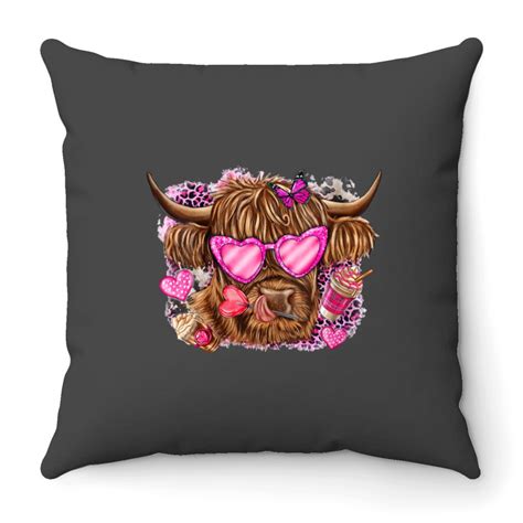 Womens Heifer Valentine Highland Cow Leopard Print Valentine S Day