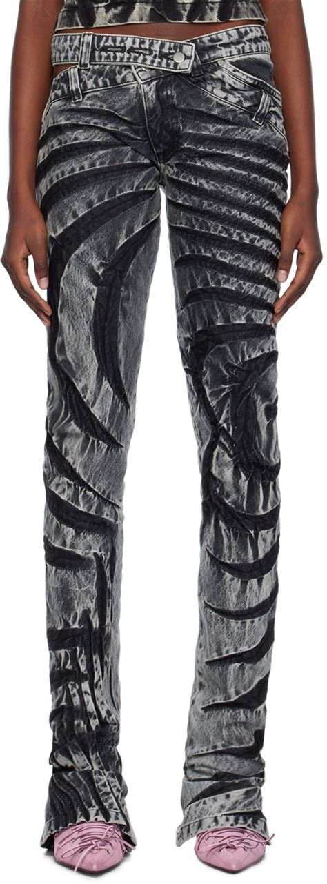 Ssense Canada Exclusive Gray Big Heart Jeans By Masha Popova On Sale