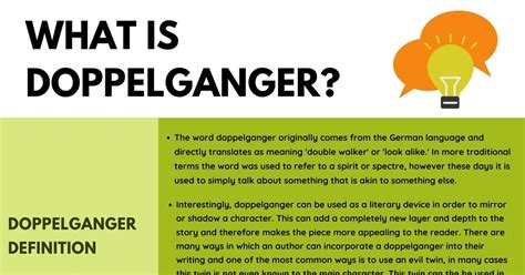 Doppelganger: Definition, Useful Examples in Speech and Literature • 7ESL