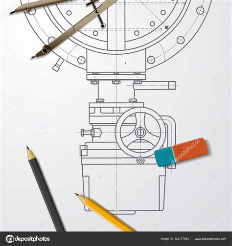 Modelo técnico del mecanismo vector gráfico vectorial mara