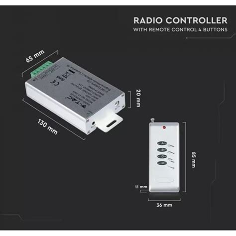 Controlador Fita Led Rgb V Dc A Rf V Tac