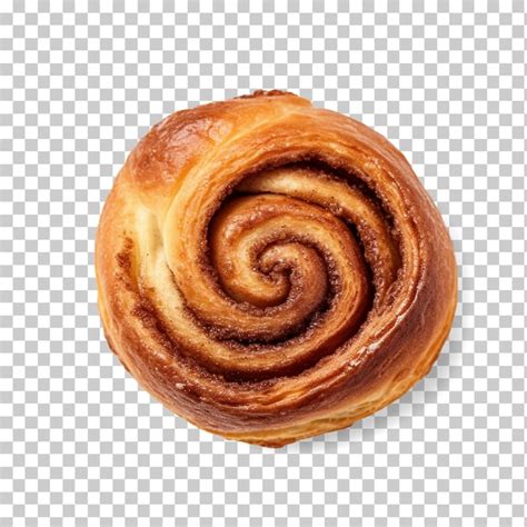 Rollo De Bollo De Canela Dulce Aislado Sobre Fondo Transparente Png Psd