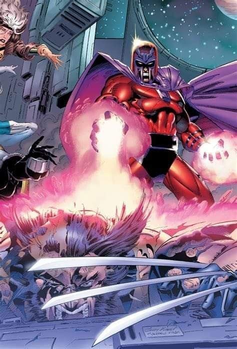 Magneto vs Wolverine by Andy Kubert Marvel cómics Dibujos marvel