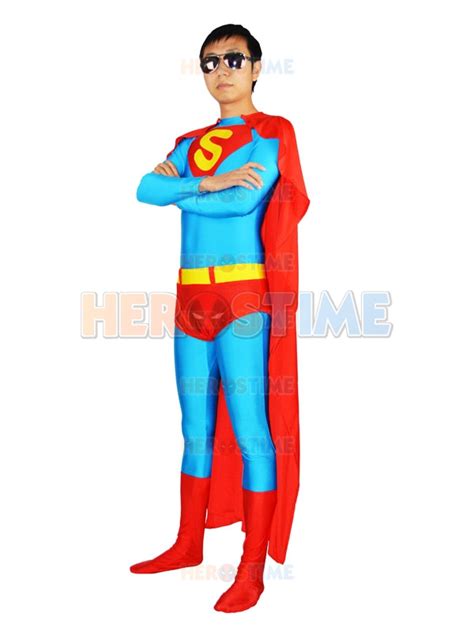 Fashion Zentai Superman Spandex Superhero Costume