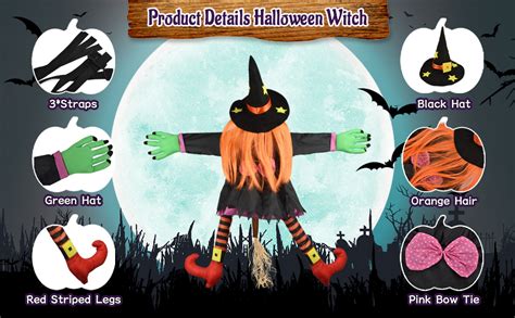 Amazon de Timiyou Halloween Deko Garten Abstürzende Hexe in Baum