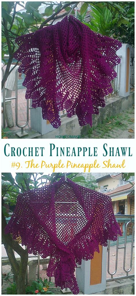 Crochet Pineapple Shawl Free Patterns And Tutorials