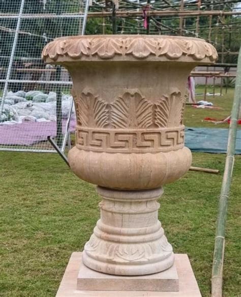 Teak Sandstone Garden Planter For Outdoor At Rs In Nagaur Id