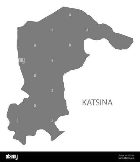 Katsina Nigeria Map grey Stock Photo - Alamy