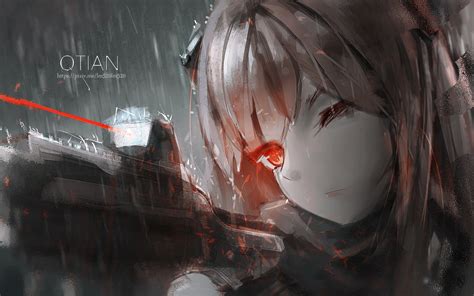 Wallpaper Of Ump45 Girls Frontline Video Game Art Anime Wallpaper