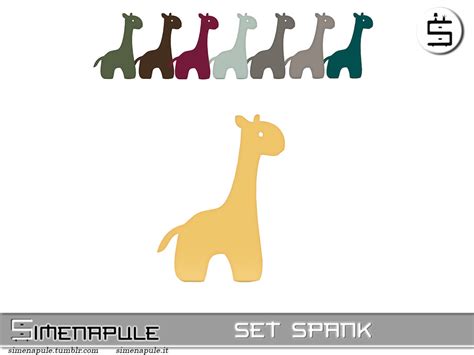 The Sims Resource Set Spank Wall Deco Giraffe