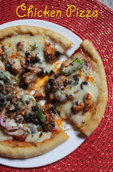 Chicken Pizza Recipe Spicy Chicken Pizza Recipe Yummy Tummy