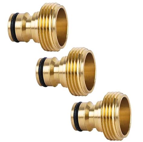 Shownew Garden Hose Quick Connector Male Hose End Adapters Solid Brass