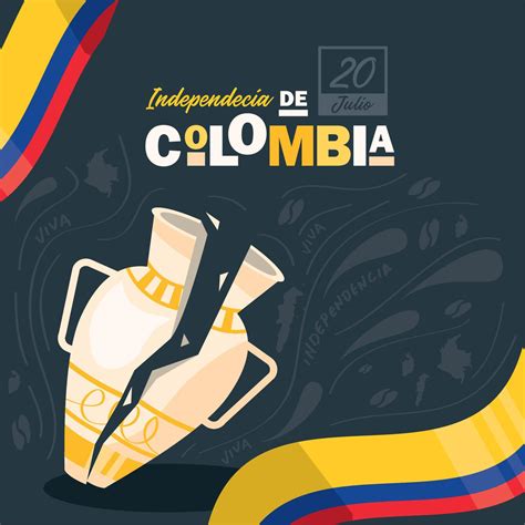 celebración del día de la independencia de colombia 10429057 Vector en