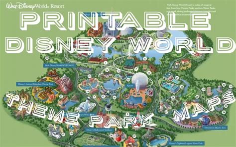 All Walt Disney World Resort Theme Park Maps Disney World Map Disney