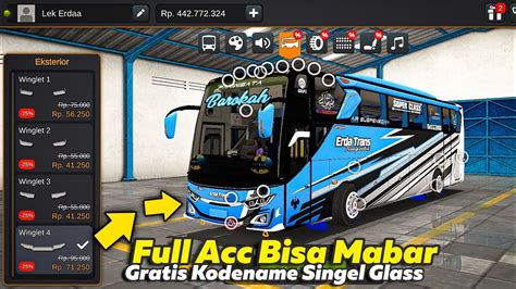 Rilis FreeKodename Jb3 Singel Glass Full Acc BUSSID YouTube