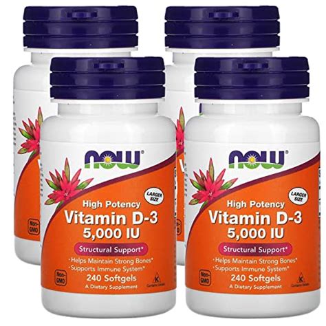 Now Foods Now Supplements, Vitamin D-3 5,000 IU, High Potency ...
