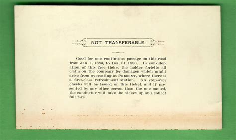 1883 Past Present And Future Railroad Company Complimentary Pass 325x525 Ebay