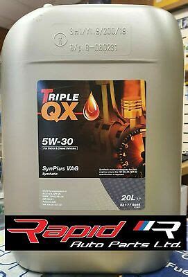 Triple Qx Synplus W Fully Synthetic Car Engine Oil L Vag