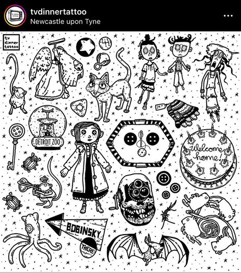 Coraline Tattoos Tatuaje Coraline Tatuajes Retro Tatuajes Bonitos