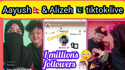 🔴live Aayush🇳🇵andalizeh🇵🇰 Ll 1 Million Follower On Tiktokll In Hindi Ll 2 June 2023 Ll Pokhara