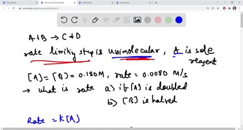 SOLVED For The Multistep Reaction A B C D The Ratelimiting Step Is