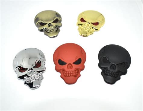 D Metall Totenkopf Emblem Skull Logo Sticker