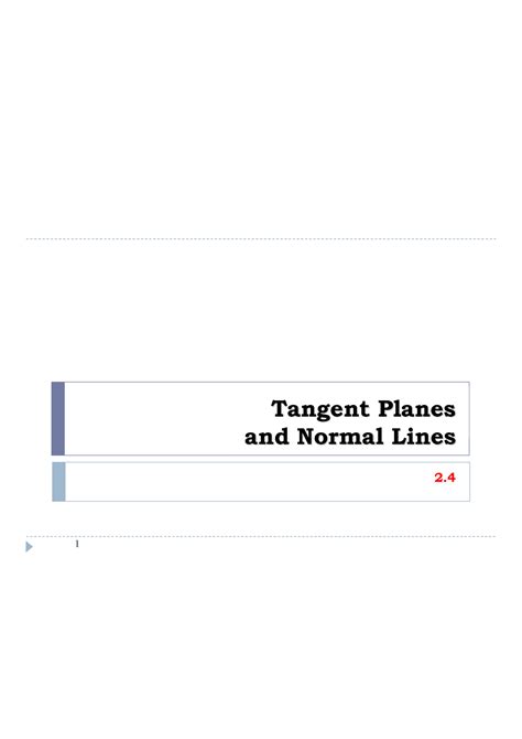 Tangent Planes And Normal Lines A B C Equation Of A Plane In