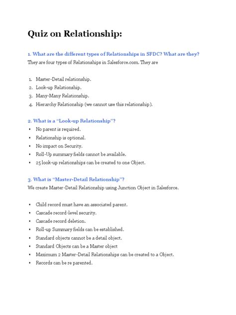 Quiz On Relationship | PDF | Computing