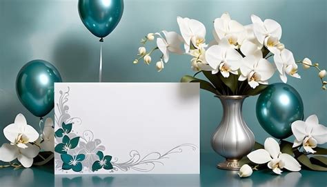 Happy Birthday Cards With Balloons And Flower With Colorful Background