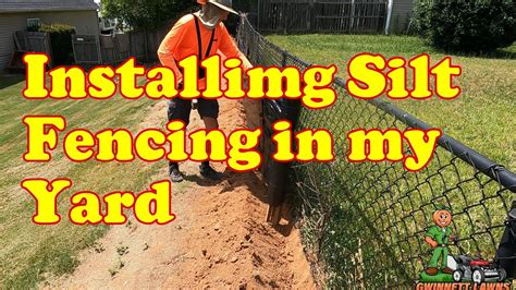 Installing Silt Fencing In My Yard Youtube