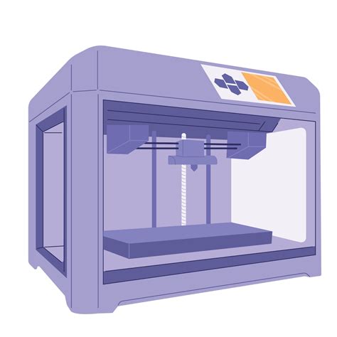 3d Drucker Maschine, Illustration Logo Konzept Symbol. Technologien von