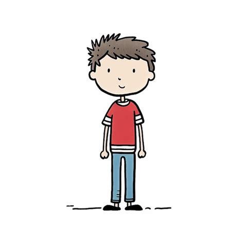 Premium Vector Cartoon Boy Character Illustration