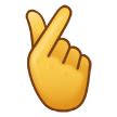 Hand With Index Finger And Thumb Crossed Emoji