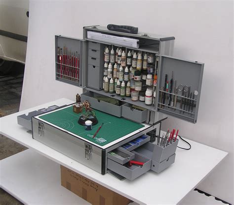 A Workspace In A Briefcase Work Space Portable Workstation Hobby Desk