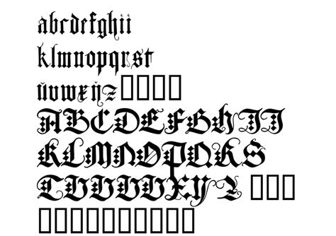 Gothic calligraphy font free download