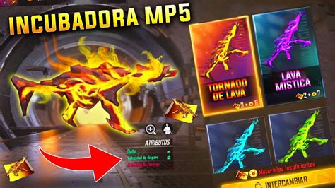 ATRIBUTOS DE LA NUEVA INCUBADORA MP5 EN FREE FIRE PROXIMA