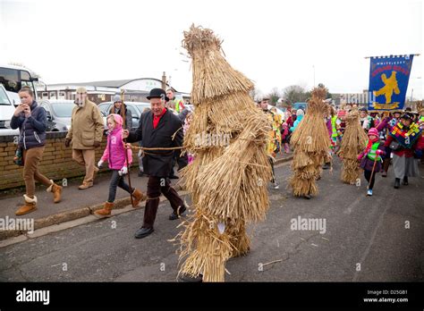 The straw bear in the parade, Whittlesey Straw Bear Festival ...