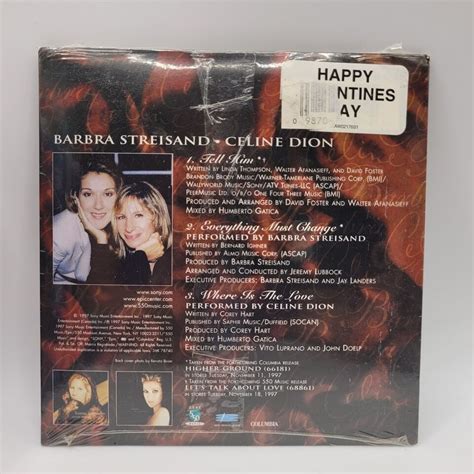 Barbra Streisand Celine Dion CD Single Tell Him New Sealed EBay