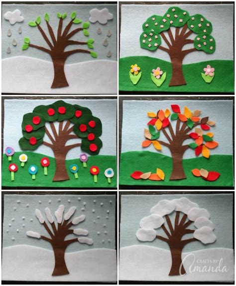 Felt Board Craft 4 Seasons Felt Board Craft Great For Kids