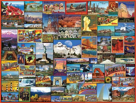 White Mountain Puzzles Best Places In America 1000 Piece Jigsaw