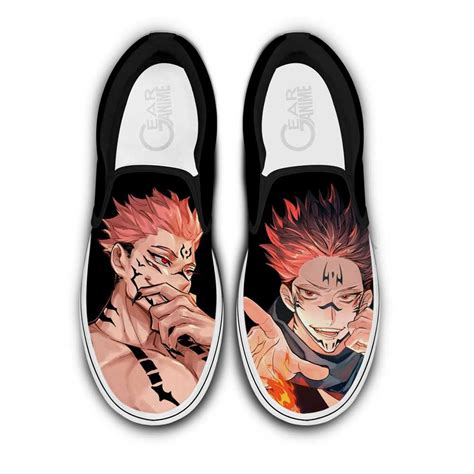 Ryoumen Sukuna Slip On Shoes Canvas Custom Anime Jujutsu Kaisen Shoes