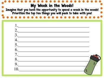 A Week In The Woods By Andrew Clements A Complete Novel Study Tpt