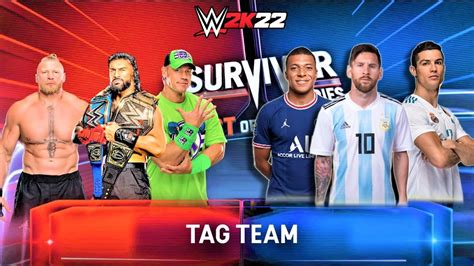 Lionel Messi Cristiano Ronaldo Kylian Mbapp Vs John Cena Roman