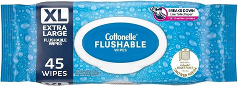 Cottonelle Xl Flushable Wet Wipes Flip Top Pack Total Flushable