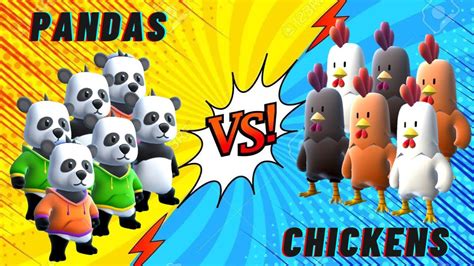 Pandas Vs Chickens Skin War Stumble Guys Live Vk Makes Vkmakes