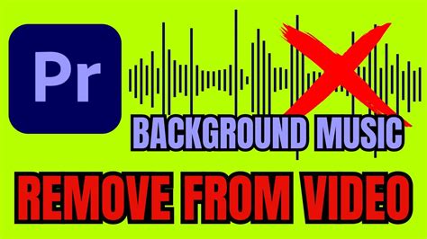 How To Remove Background Music From A Video Premiere Pro Youtube