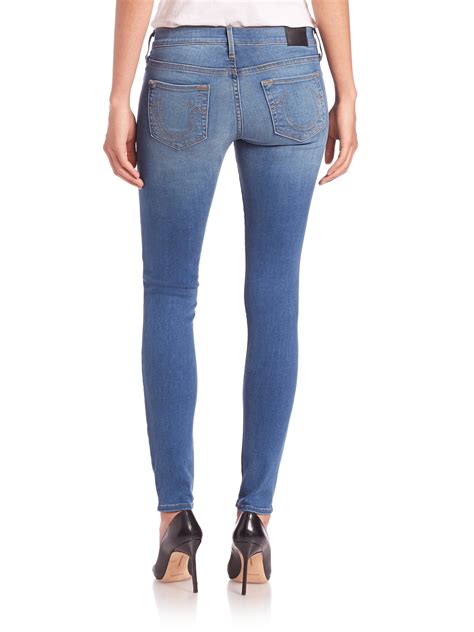 True Religion Casey Low Rise Super Skinny Jeans In Blue Lyst