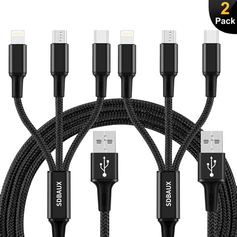 Sdbaux In Cable De Carga Pack M Ltiples Usb Cargador R Pido Cable